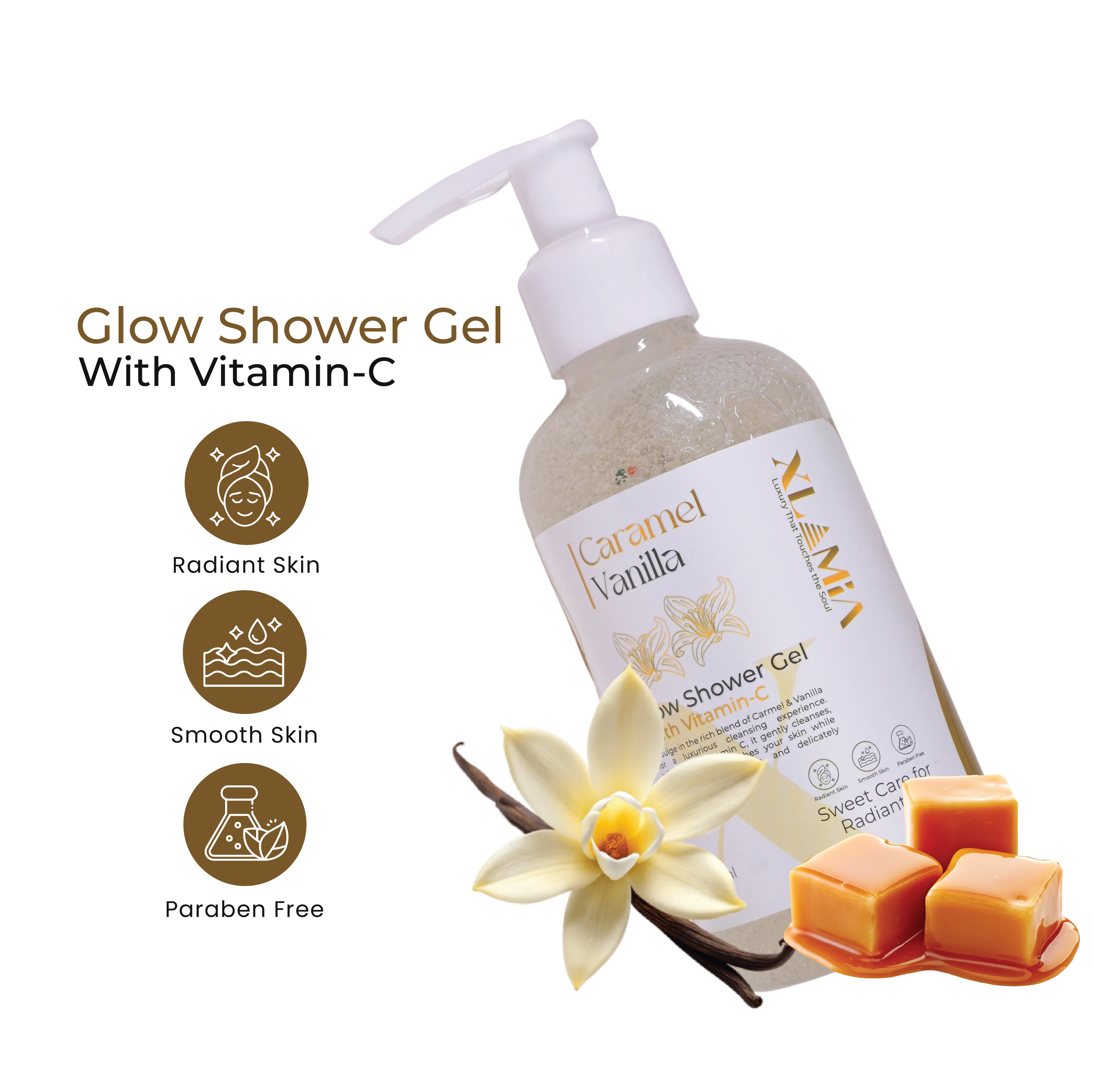 Caramel Vanilla Shower Gel With Vitamin - C