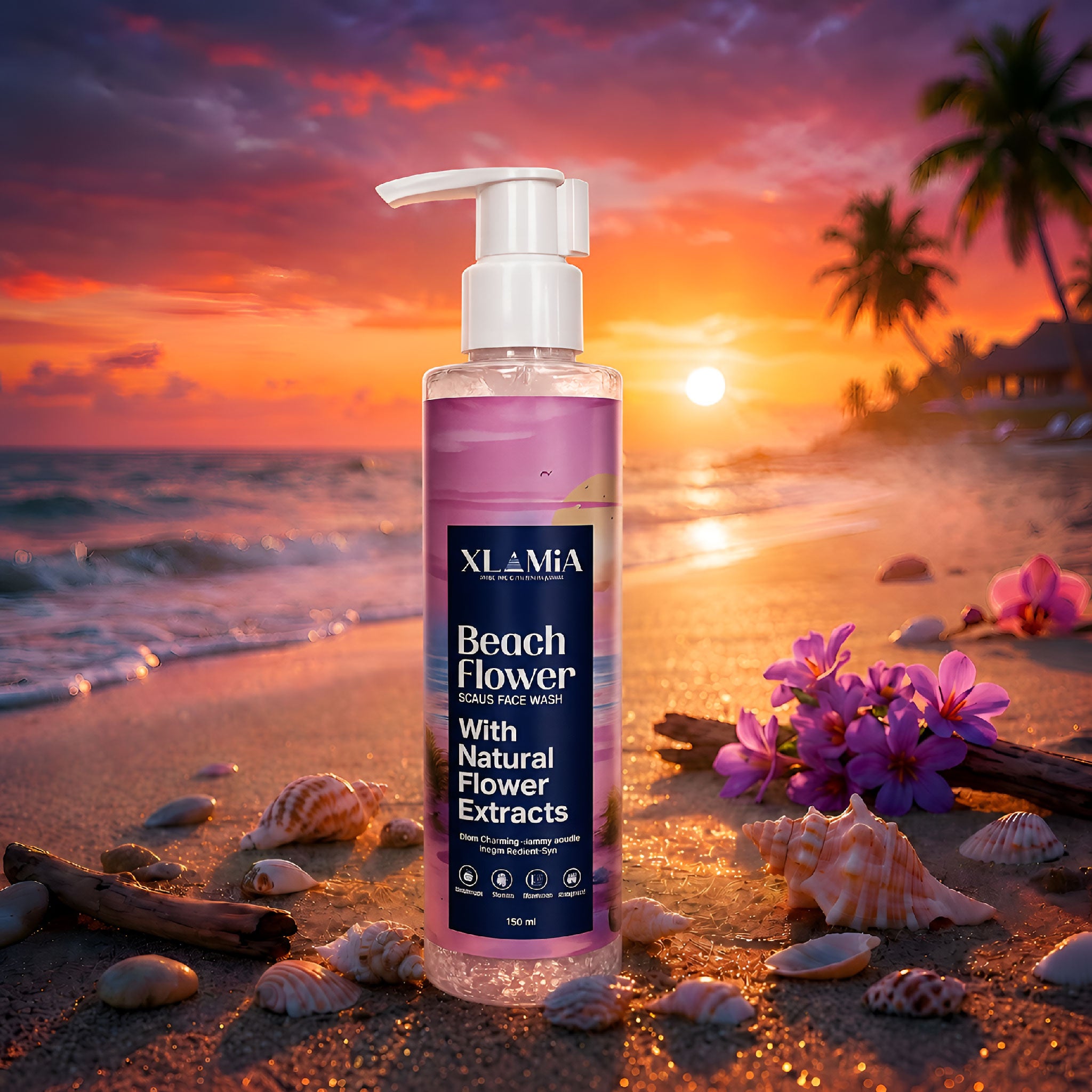 Beach Flower Scrub Face Wash