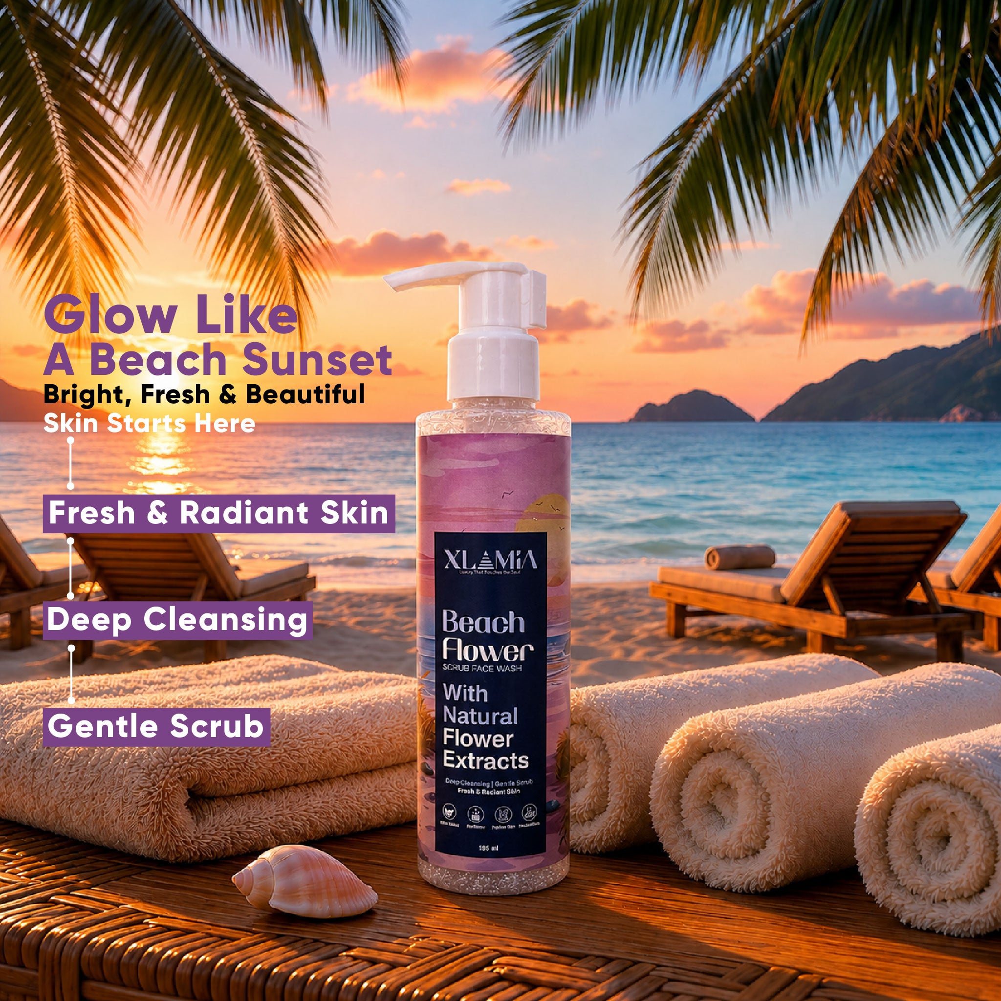Beach Flower Scrub Face Wash