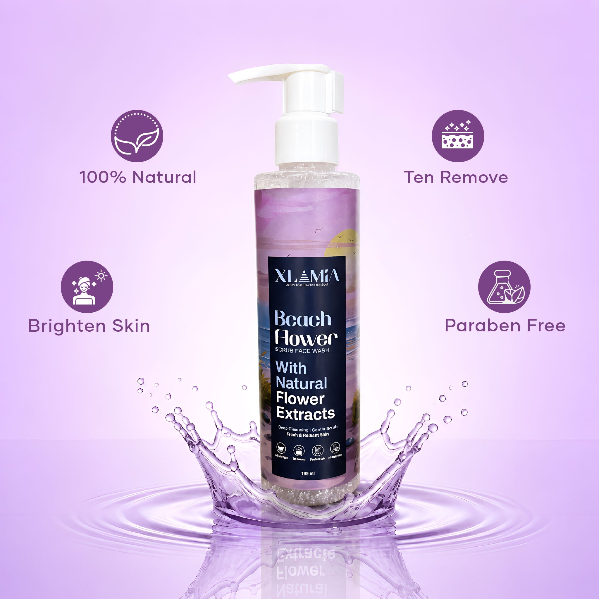 Beach Flower Scrub Face Wash