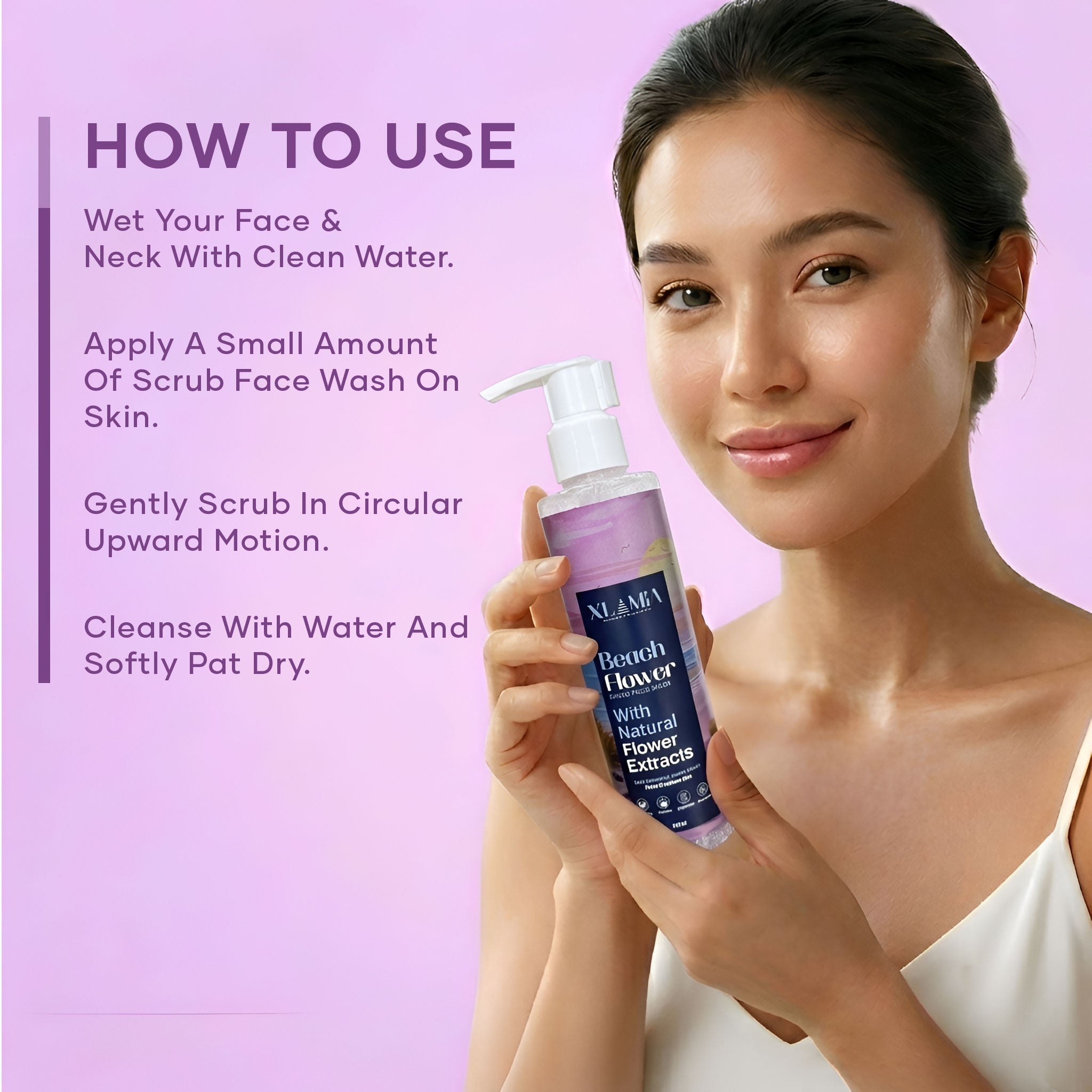 Beach Flower Scrub Face Wash