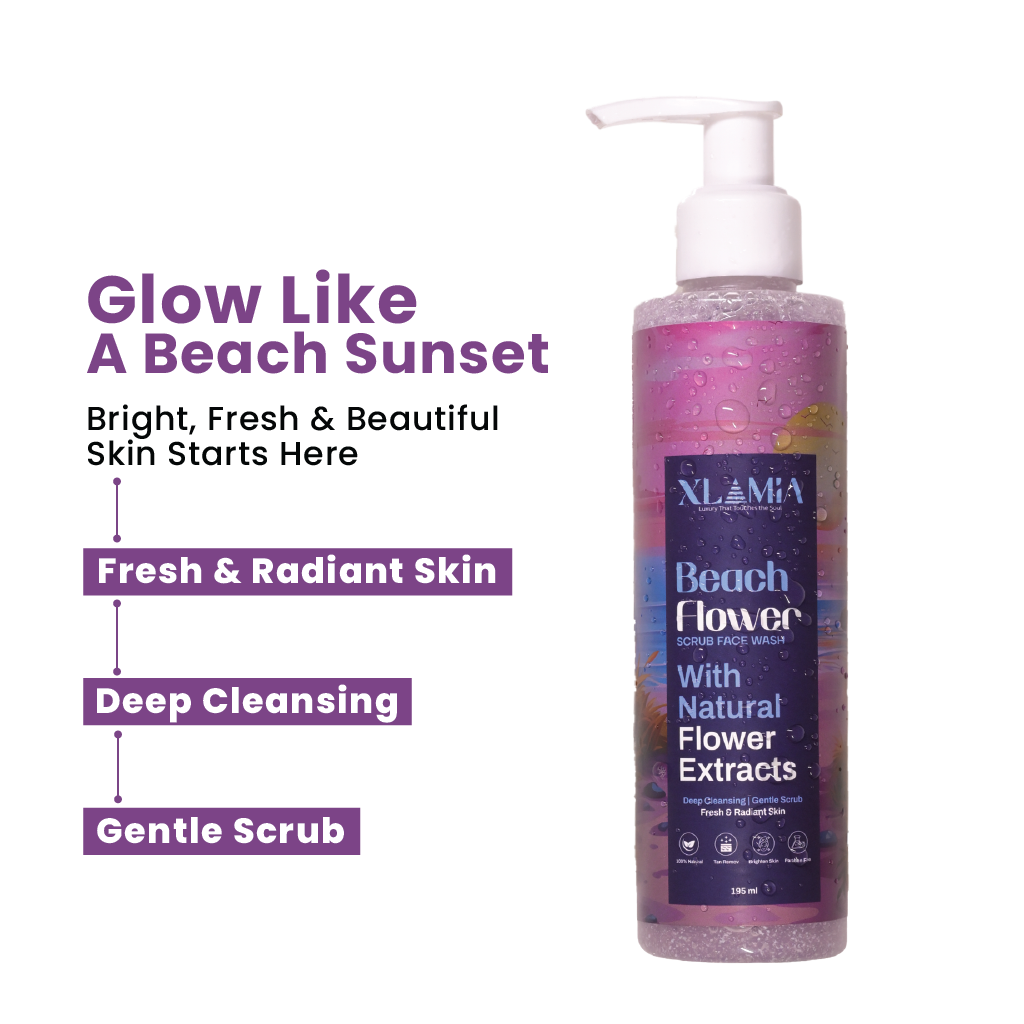Beach Flower Scrub Face Wash