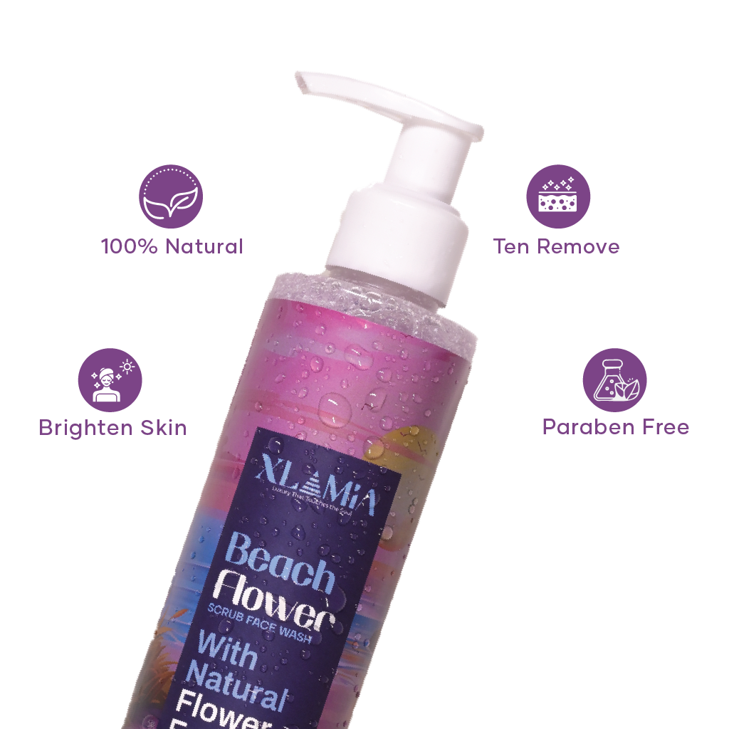 Beach Flower Scrub Face Wash